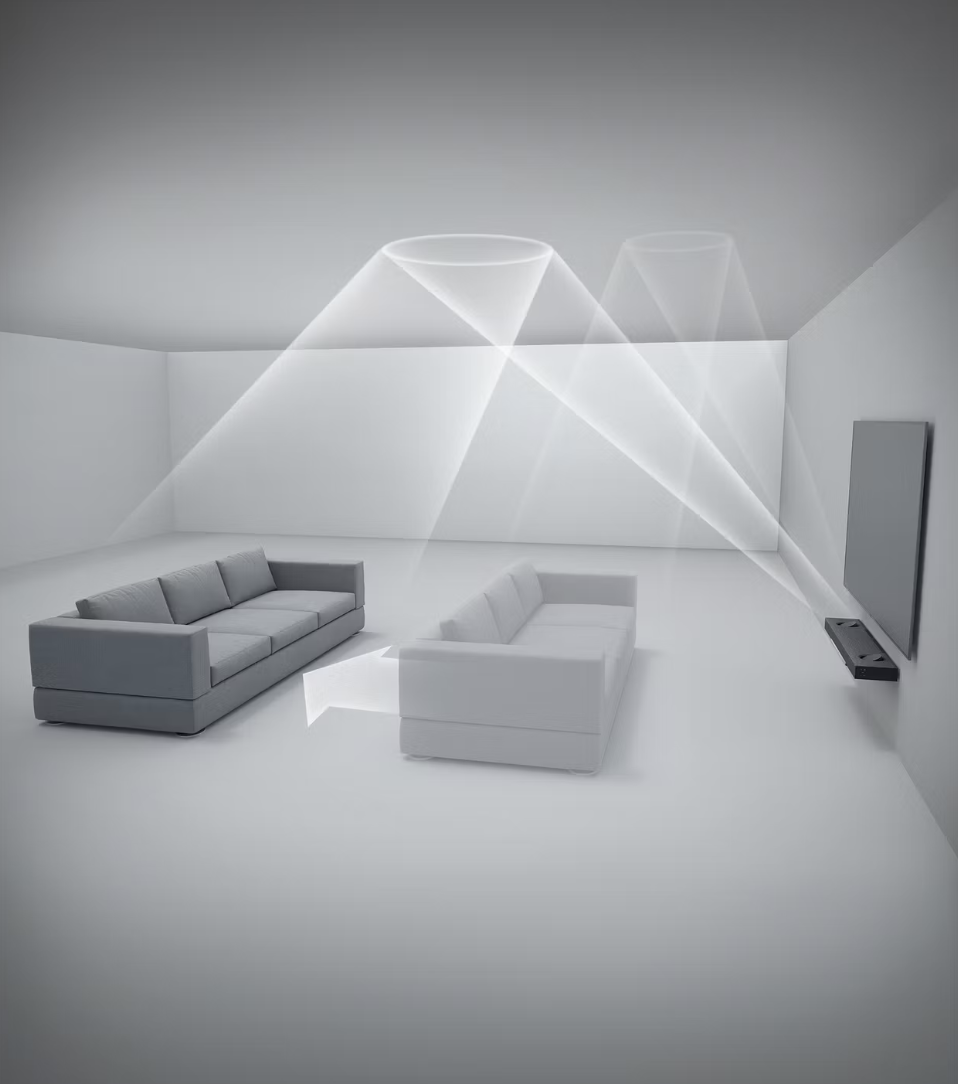 Porsche Design Soundbar PDB90 5.1.2 Dolby Atmos DTS-X - Schwarz - 1200 x 210 x 88 mm