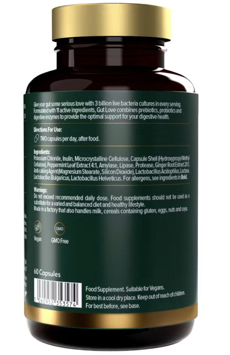 Protein Works Gut Love Bowel Balance Kapseln - 60 Stück - Probiotika, Präbiotika und Enzyme