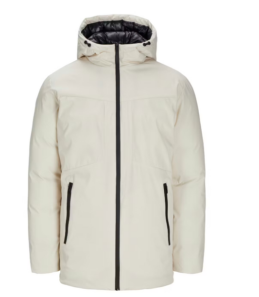 Jack & Jones Planet Parka Jacket XL - Moonbeam - Herren - Leicht, warm und winddicht