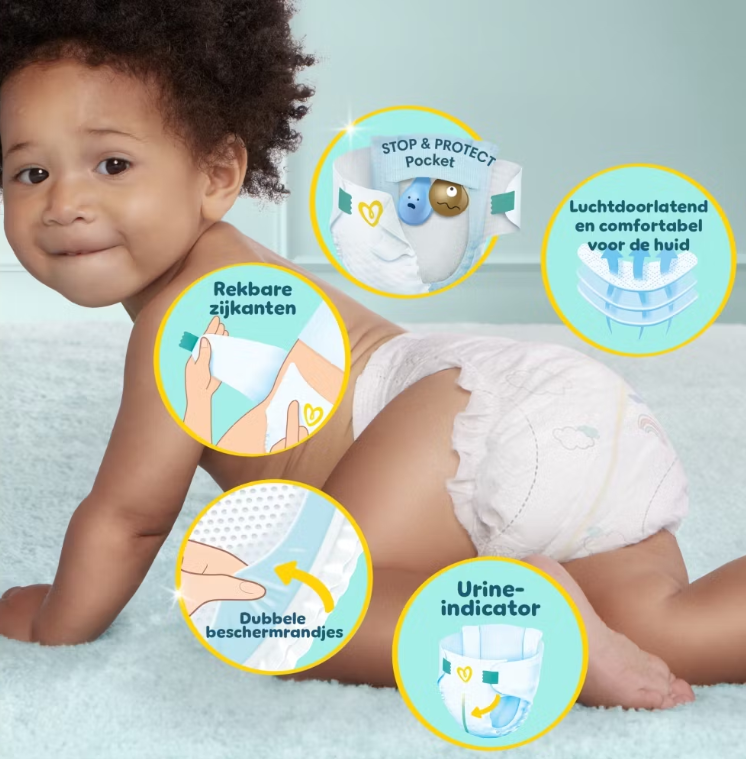 Pampers Premium Protection Windeln Größe 3 - 96 Stück - 6-10 kg - Weiß