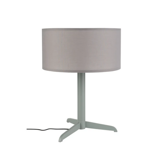 Zuiver Shelby Tischleuchte - Grau - 48 x 36 cm - Minimalistisches Design mit Stoffschirm
