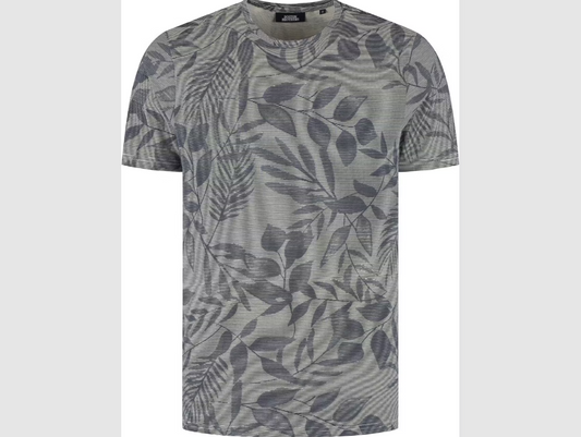 Boston Brothers - All Over Print Jersey T-Shirt - Weich & Bequem - Navy - Größe M