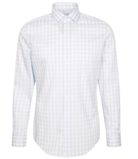 Seidensticker Kent Business Hemd Slim Fit - Größe XL - hellblau