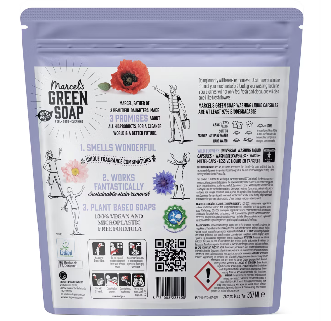 Marcel's Green Soap Universal-Wachskapseln Wildblumen - 105 Stück