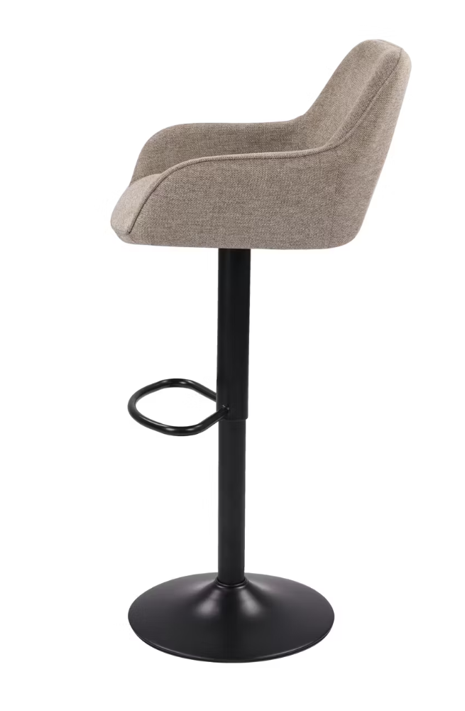 Dutchbone Oliver Barhocker - 2er Set - Taupe - 56 x 54 x 109 cm - Verstellbare Sitzhöhe 60-80 cm