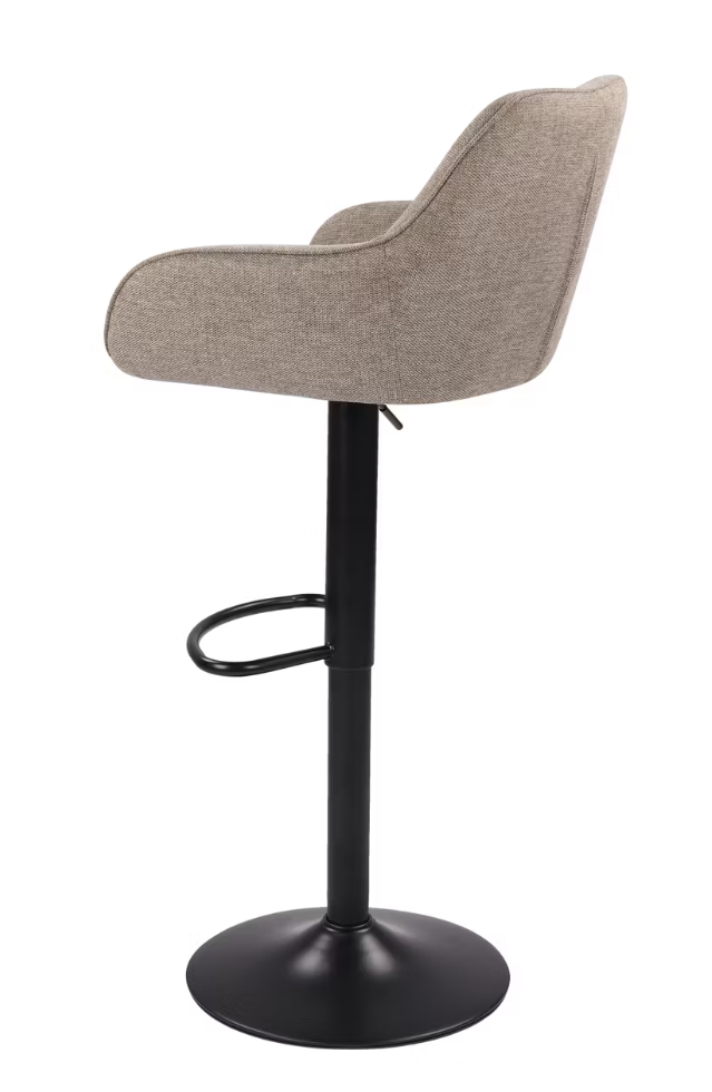Dutchbone Oliver Barhocker - 2er Set - Taupe - 56 x 54 x 109 cm - Verstellbare Sitzhöhe 60-80 cm