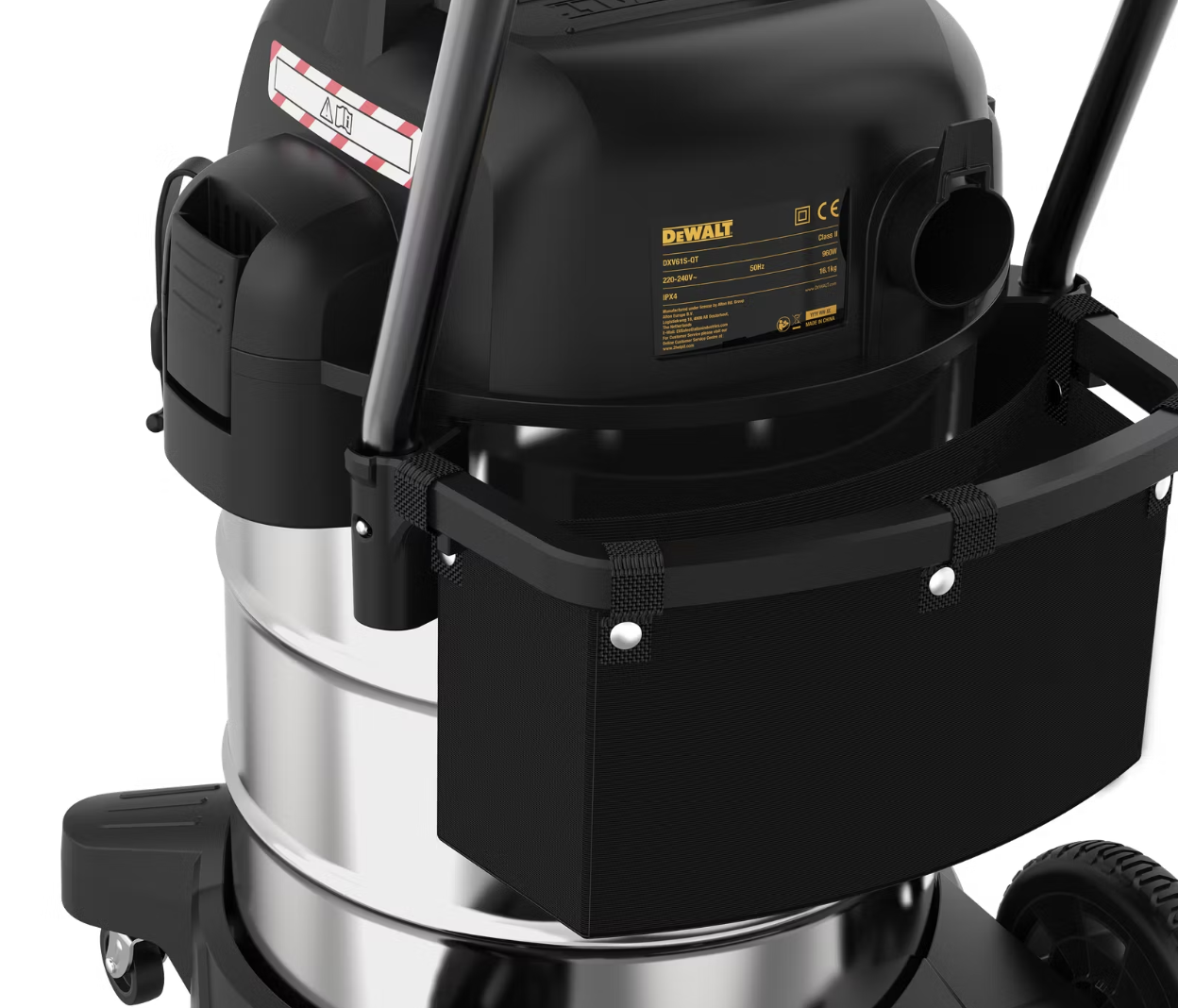 DeWalt Stealthsonic Nass-/Trockensauger - 61 Liter - Edelstahl - 16,1 kg - 960 W