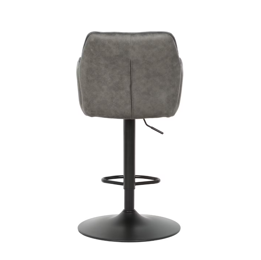 Duopack Jill Barhocker - 2x Jill Barhocker - 51 x 53 x 96-116 cm - Mikrofaser Anthrazit