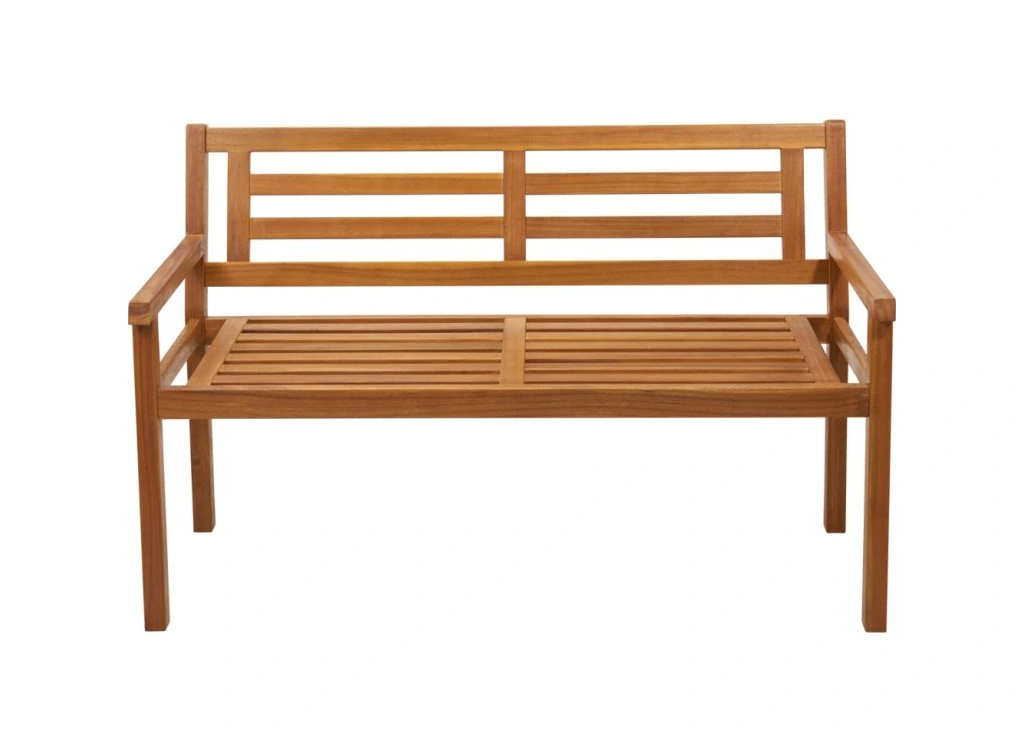 ProGarden Gartenbank - 120 x 57 x 75 cm - Akazie - natürliche Teakholzoptik