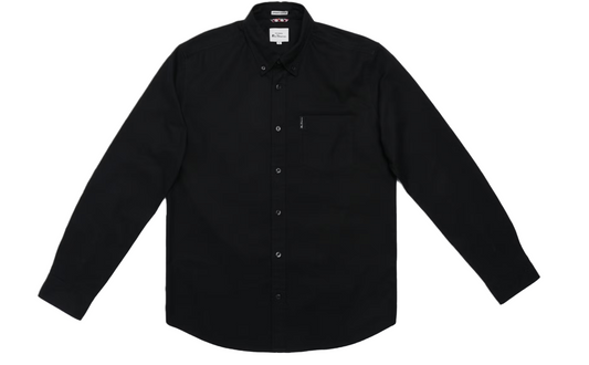 Ben Sherman Signature Oxford Hemd Herren | Größe S | Schwarz | 100% Bio-Baumwolle