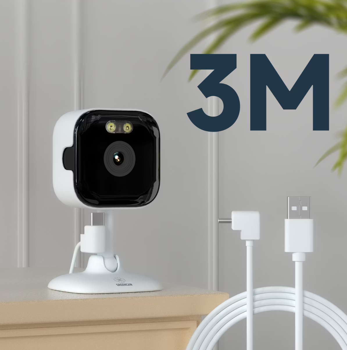 Greencam K10 2K Sicherheitskamera | Vollfarbige Nachtsicht | Bewegungserkennung | Wi-Fi
