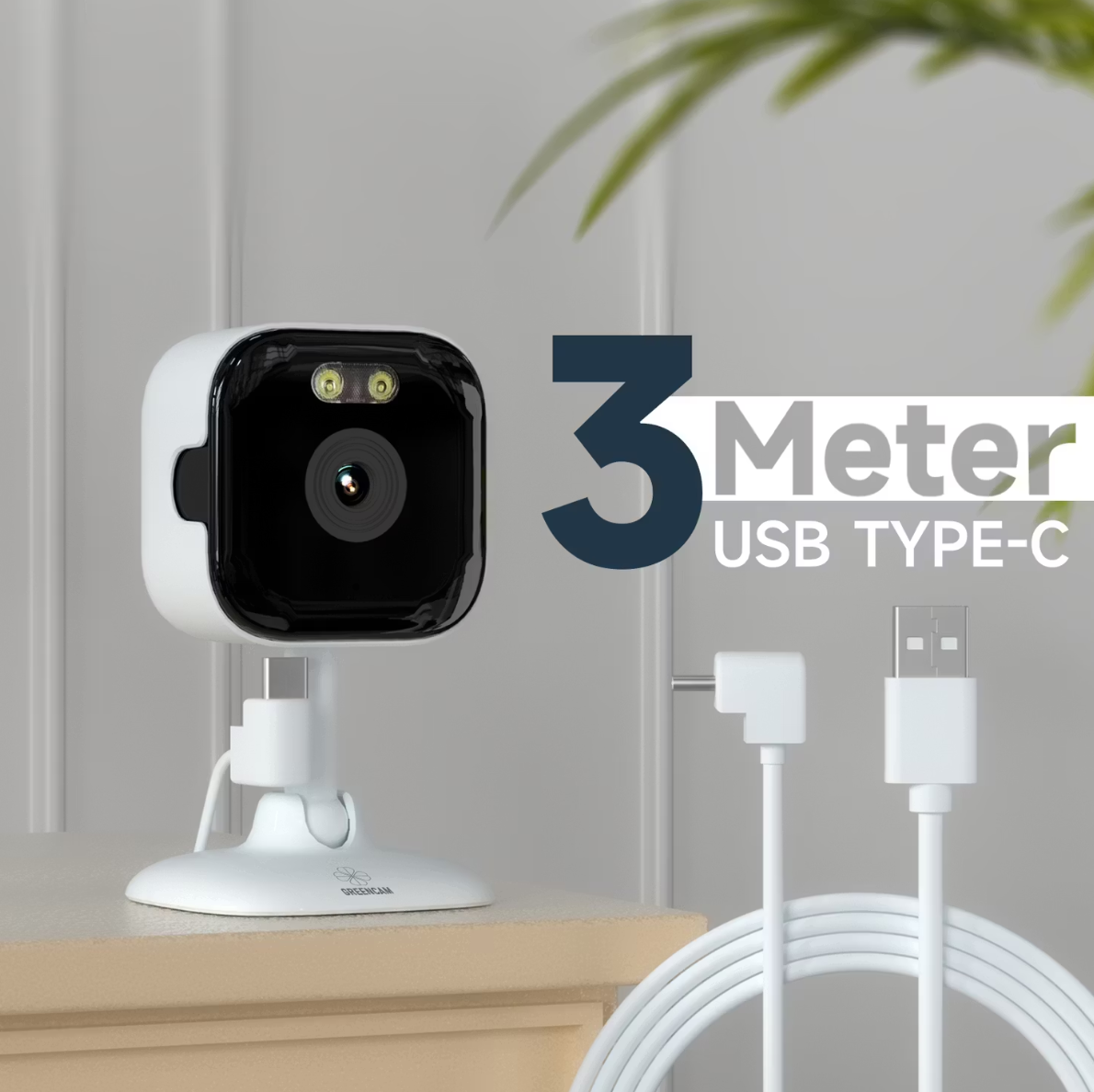 Greencam K10 2K Sicherheitskamera | Vollfarbige Nachtsicht | Bewegungserkennung | Wi-Fi