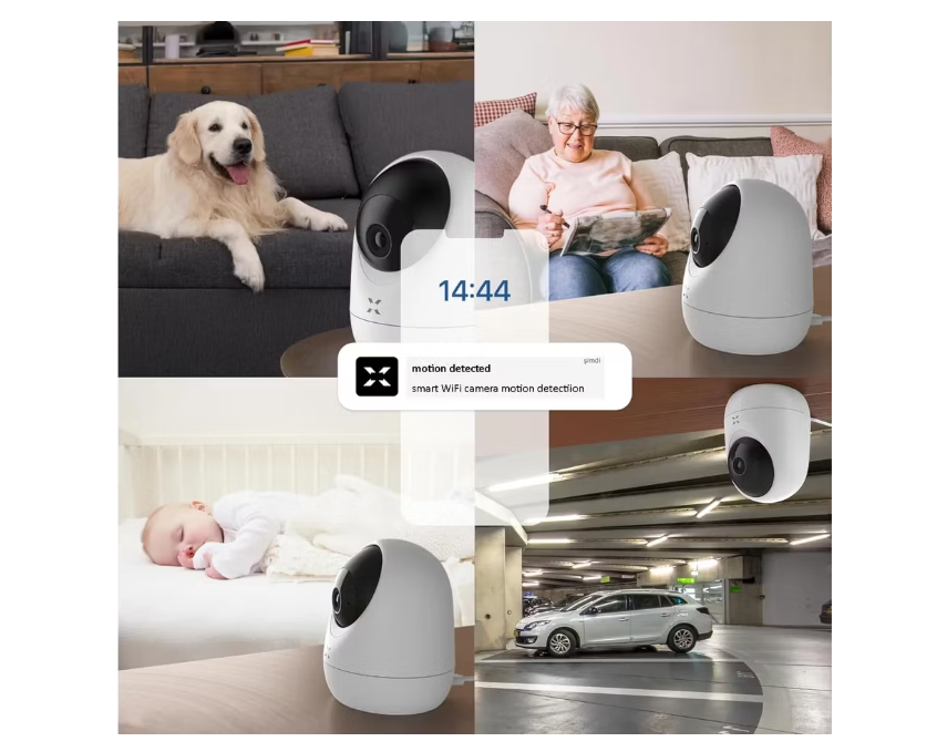 2x Xenon Smart Indoor Camera - 3 MP X7207 - Drahtlos - App-kompatibel - Nachtsicht & Personenerkennung