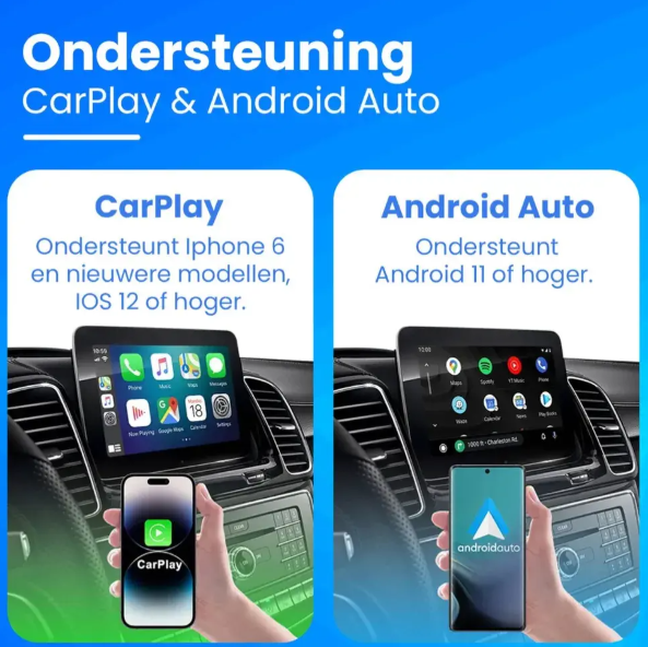 CarMe Luxe 2-in-1 Auto-Dongle - Wireless CarPlay & Android Auto - 5GHz Verbindung - USB-C & USB-A - 2024 Modell - Schwarz