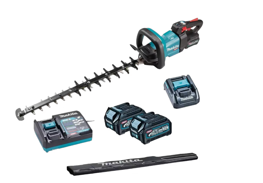 Makita 40V XGT bürstenlose Heckenschere 60 cm Grün/Schwarz - 2x 2.5Ah Akku - UH006GD202