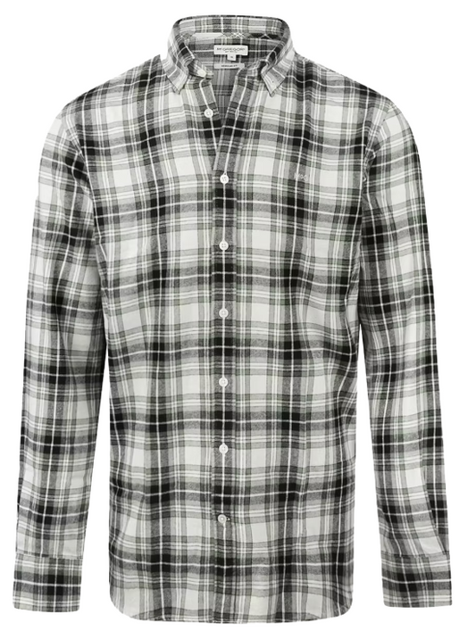 McGregor Flanellhemd Winter Salbei Kariert Grün/Grau/Weiß - XL