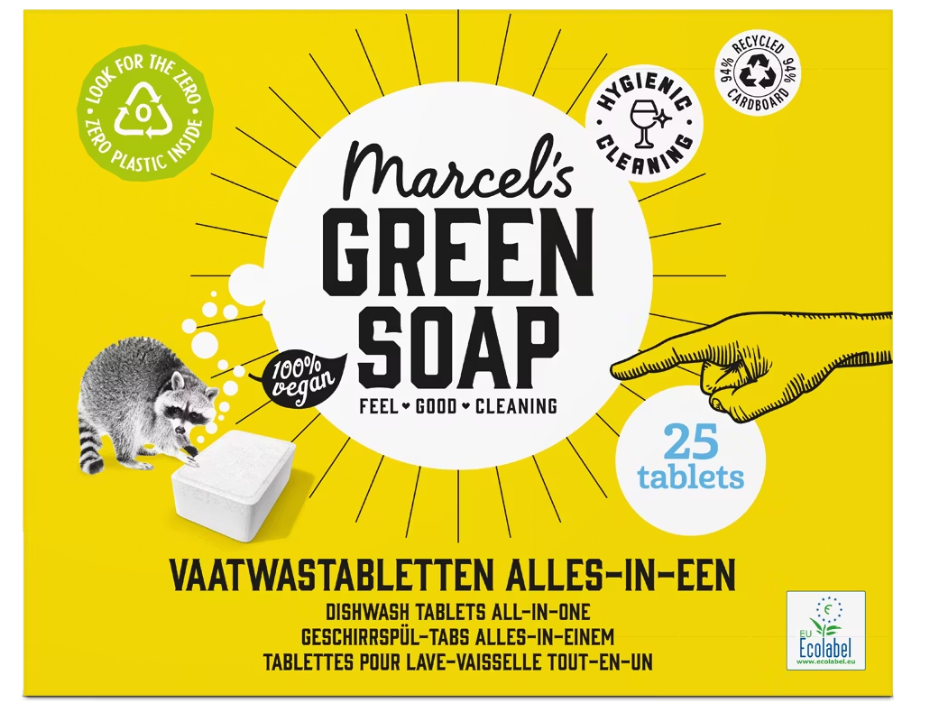 marcel's green soap Geschirrspültabletten Grapefruit & Limette - 25 Stück - 8er Pack