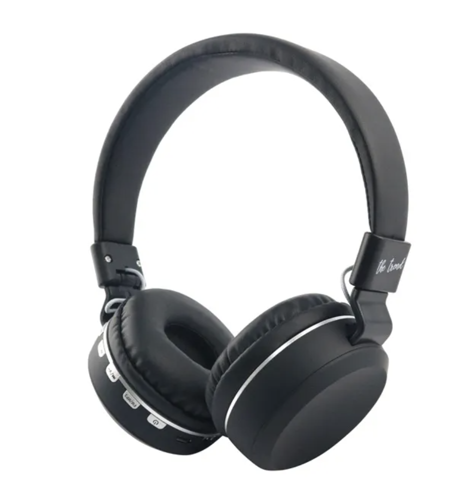 The Trend Wireless On-Ear Bluetooth Kopfhörer Schwarz - Bluetooth 5.0 - FM Radio & Micro SD - AUX - 10 m Reichweite