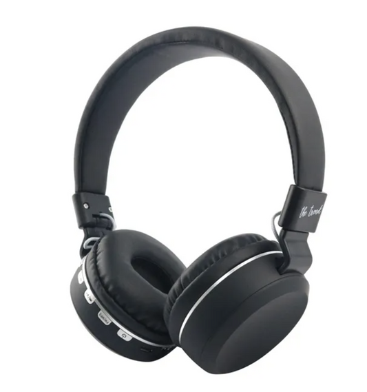 The Trend Wireless On-Ear Bluetooth Kopfhörer Schwarz - Bluetooth 5.0 - FM Radio & Micro SD - AUX - 10 m Reichweite