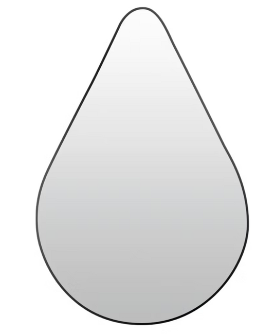 Len-Fra Riverside Wandspiegel in Tropfenform – Schwarz – 50 x 75 cm