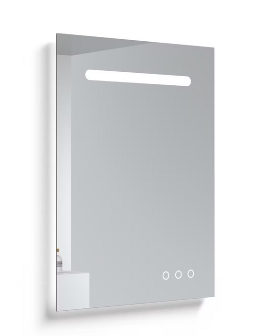 Kame Match Smart-Badezimmerspiegel – 60 cm – Mattgrau – Mit LED-Beleuchtung, Bluetooth-Lautsprechern und Antibeschlagfunktion