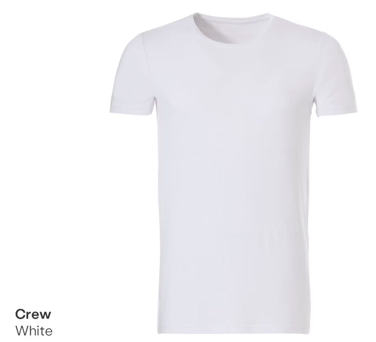 Ten Cate Herren-T-Shirt - Größe L - Bambus - Weiß - Rundhalsausschnitt - Bequem & atmungsaktiv