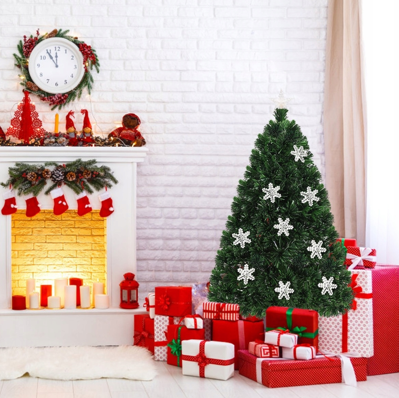 Künstlicher Weihnachtsbaum mit LED-Lichtern - CM20528DE - 125 Zweige - 240 V - 101 - 120 cm - Grün