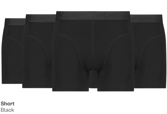 M Schwarz Iris 2er-Pack Basic Herren Bambus-Shorts Ten Cate