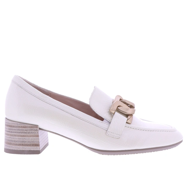 Gabor Pumps Weiß Lackleder - Absatzhöhe 4 cm - Größe 38.5