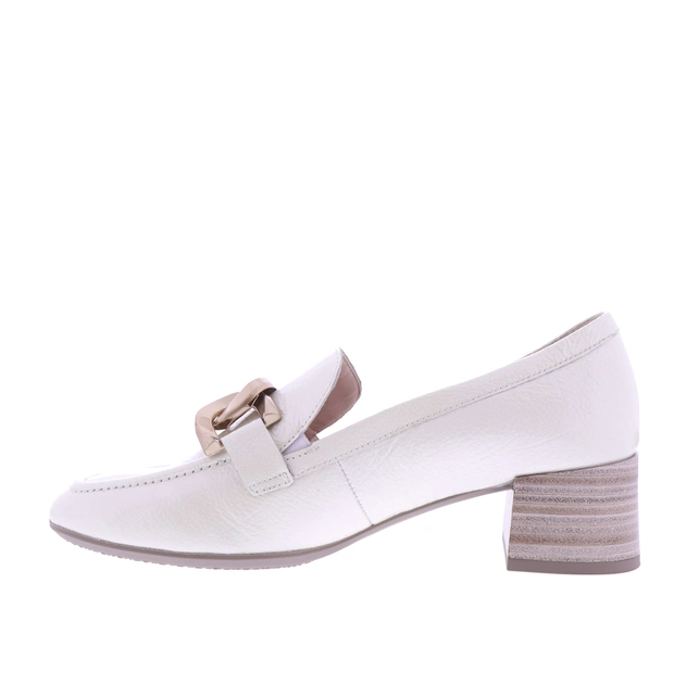 Gabor Pumps Weiß Lackleder - Absatzhöhe 4 cm - Größe 38.5