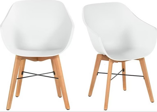 Hartman Iris Chair - 2x - Curved Technology - Naturweiß