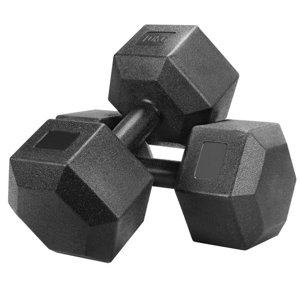 Yaheetech Hantelset 20 kg - 2x 10 kg - Schwarz - 34,5 x 17,5 x 15,5 cm