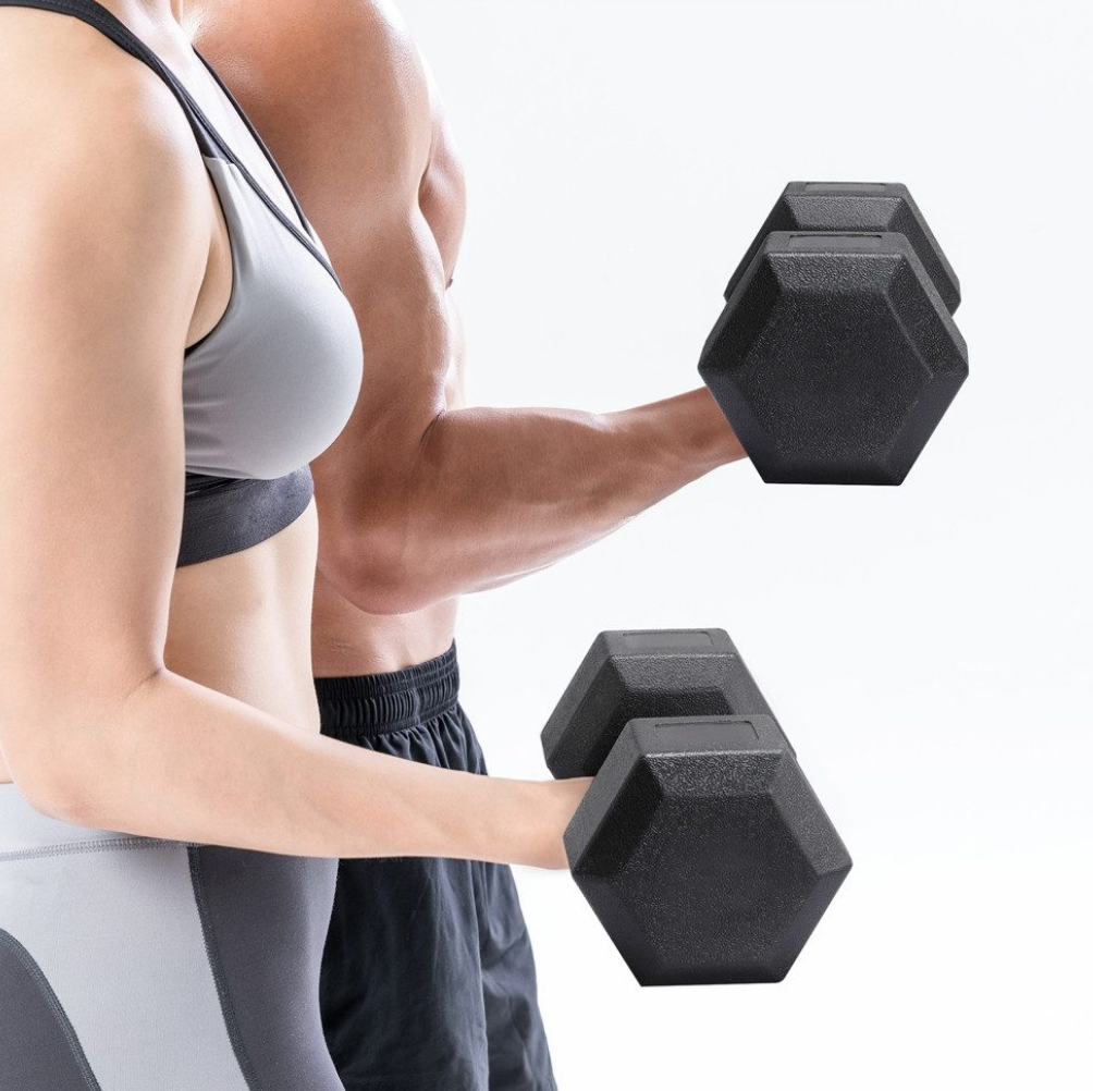 Yaheetech Hantelset 20 kg - 2x 10 kg - Schwarz - 34,5 x 17,5 x 15,5 cm