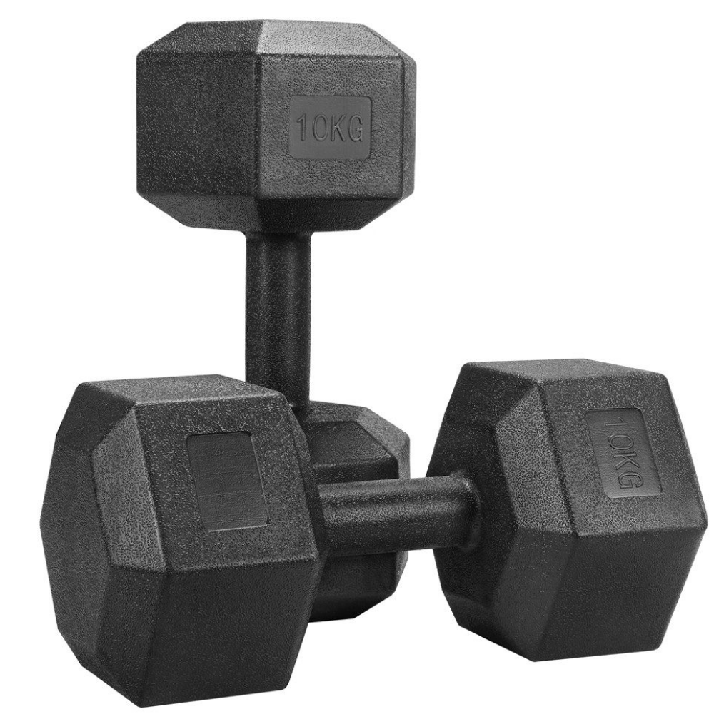 Yaheetech Hantelset 20 kg - 2x 10 kg - Schwarz - 34,5 x 17,5 x 15,5 cm