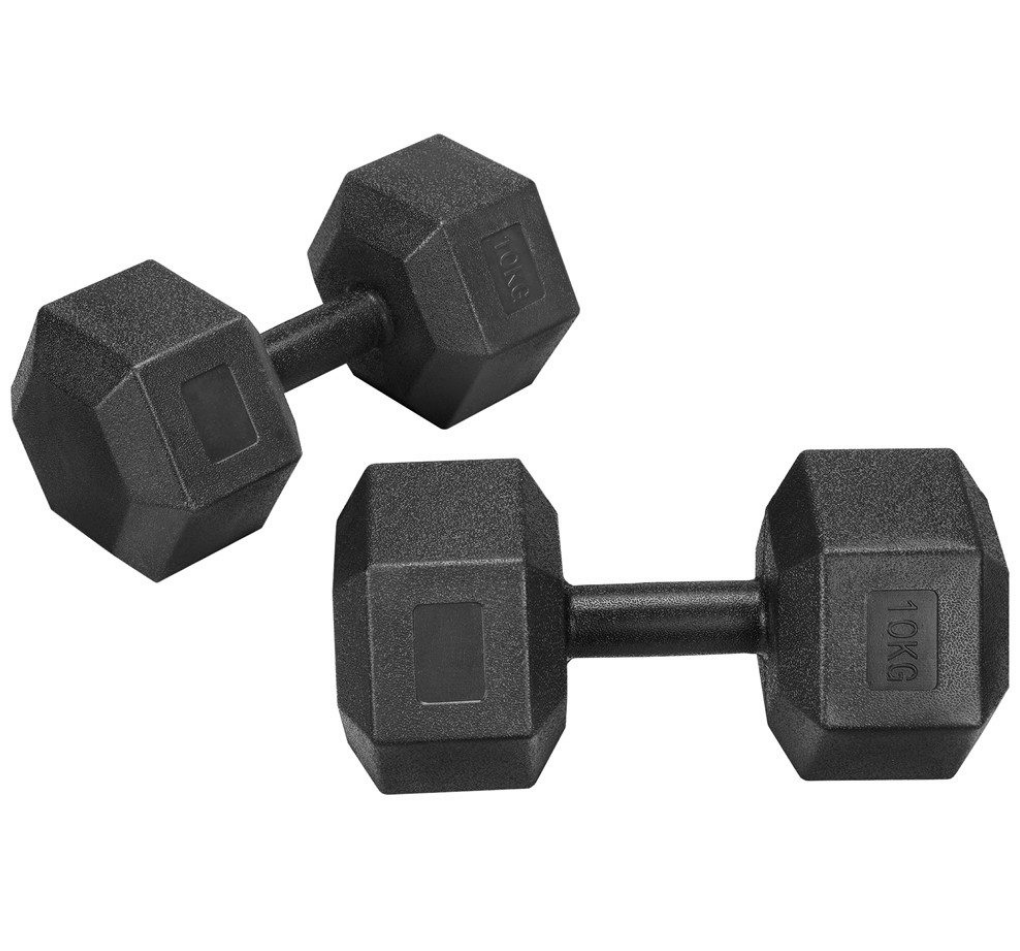 Yaheetech Hantelset 20 kg - 2x 10 kg - Schwarz - 34,5 x 17,5 x 15,5 cm