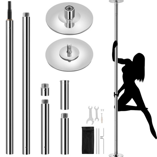 Yaheetech Pole Dance Rod - 225-274,5 cm verstellbar - 45 mm Durchmesser - argent