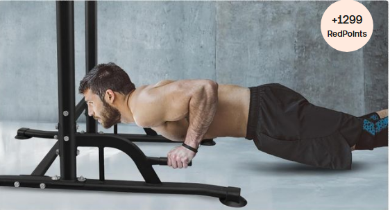 DH FitLife Multifunktions-Dipstation - 10 Positionen einstellbar - Schwarz - Stahl - Max. 150 kg