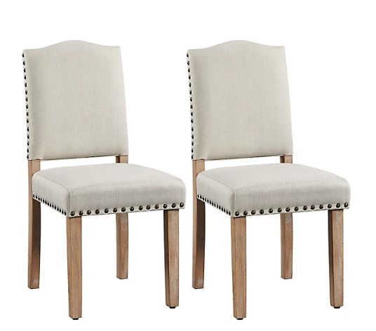 Yaheetech Esszimmerstühle - 2Stück - 136kg - Gepolstert - Beige