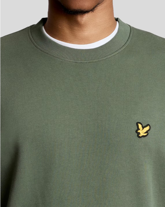 Lyle & Scott Oversize-Sweatshirt – Cactus Green – XXL – 1874 Crew Neck