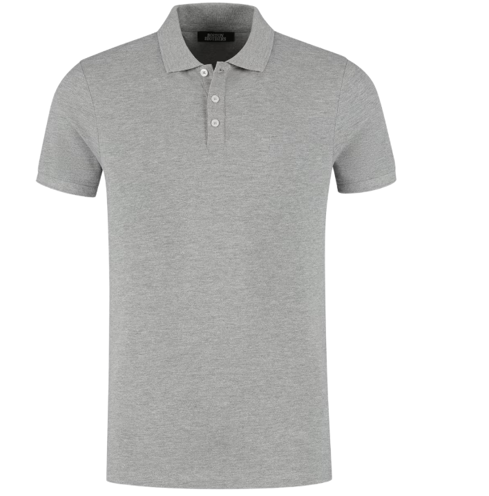 Boston Brothers Piqué-Poloshirt – Grau – Größe M