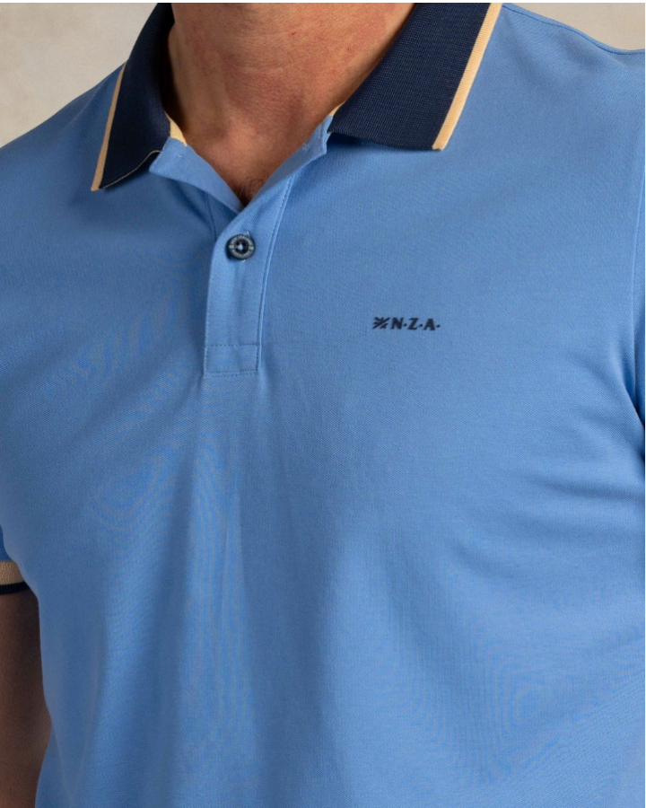 New Zealand Auckland Stretch-Poloshirt – Blau – Größe S