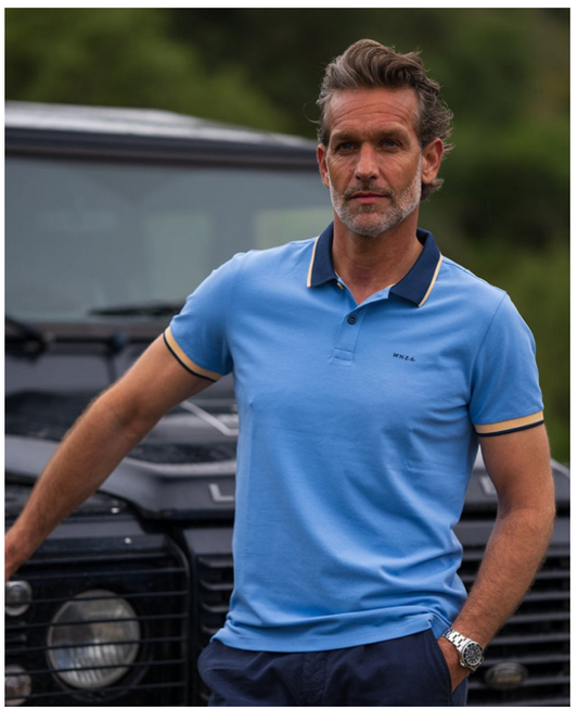 New Zealand Auckland Stretch-Poloshirt – Blau – Größe S