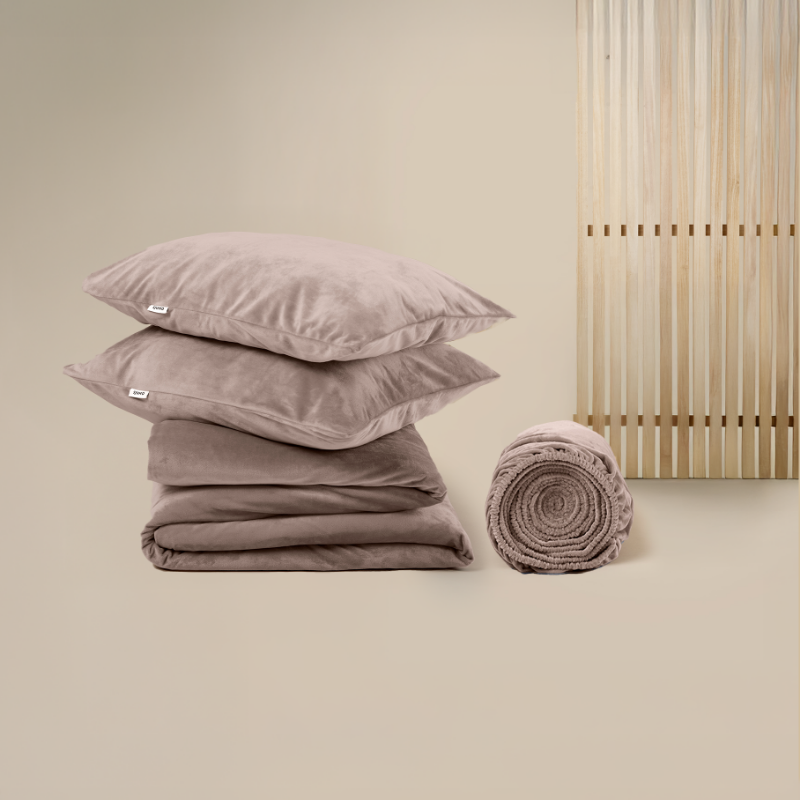 Sjumo Bettbezug-Set – Bettdecke – 240 x 220 cm – Taupe