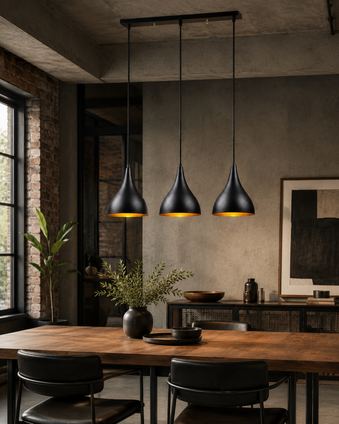 Squid Lighting Hängeleuchte – 72 x 22 x 110 cm – Schwarz