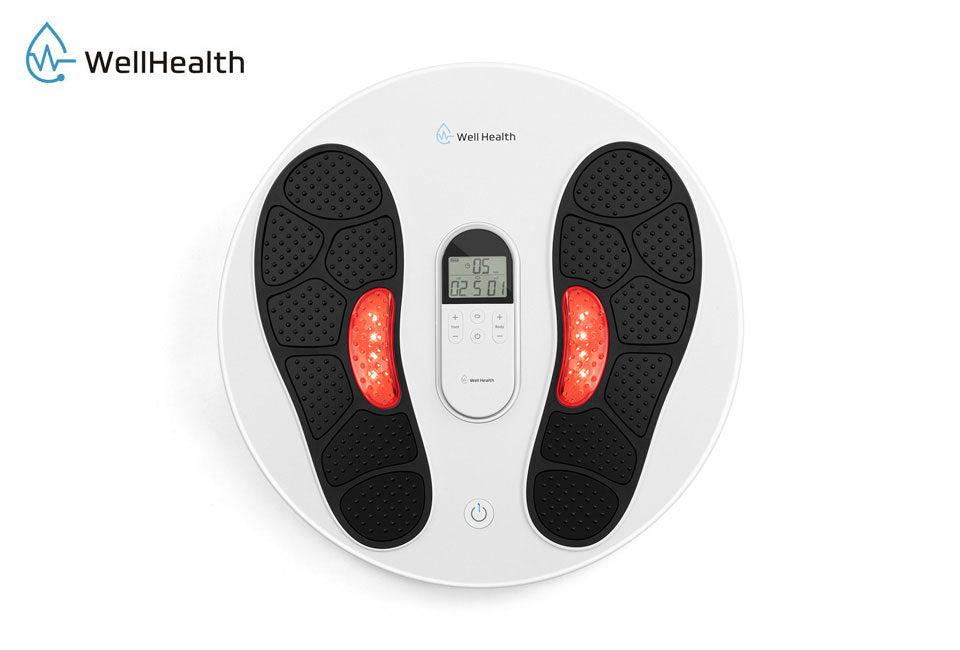 Wellhealth Elektrischer Muskelstimulator - Lindert Verspannungen & regt die Blutzirkulation an - 39,5 x 39,5 x 9 cm - Schwarz