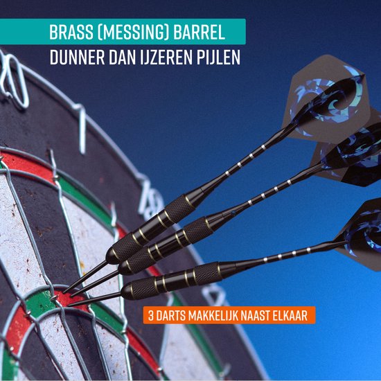 Napi Darts - 6 Darts (64-teilig) - 23, 24, 25, 26 Gramm Darts - 2 Sets Premium Messing Darts - Stahlspitze - Inklusive Dart Flights & Koffer