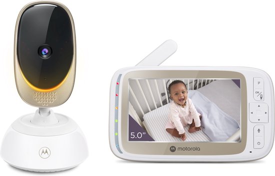 Motorola Nursery Babyphone mit Kamera - Babyphone VM85 Connect - Babykamera mit Farbdisplay - Steuerung mit Motorola Nursery App - inkl. Rückmeldefunktion und Nachtlicht