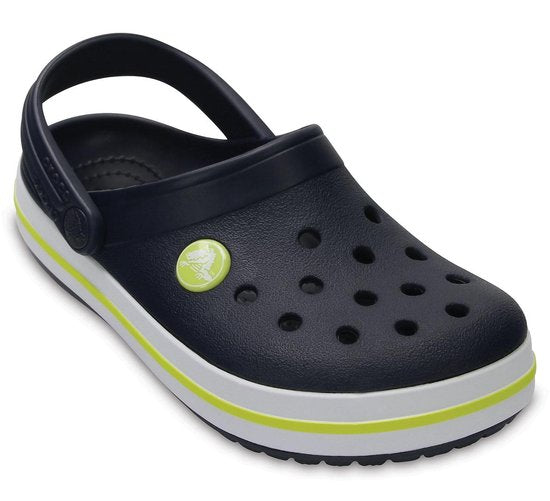 Crocs Slipper – Größe 20/21 – Unisex – dunkelblau/weiß/gelb