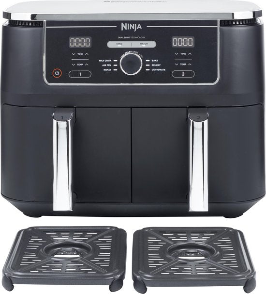 Ninja Doppel-Heißluftfritteuse XXL – 9,5 Liter – Modell 2020 – Dual-Zone-Technologie – AF400EU