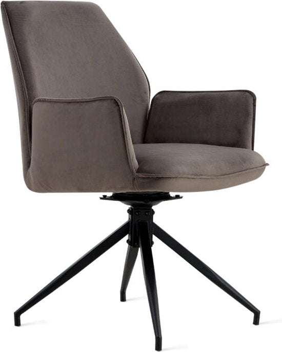 Esstischstuhl Jill Velvet Anthrazit | 2er Set